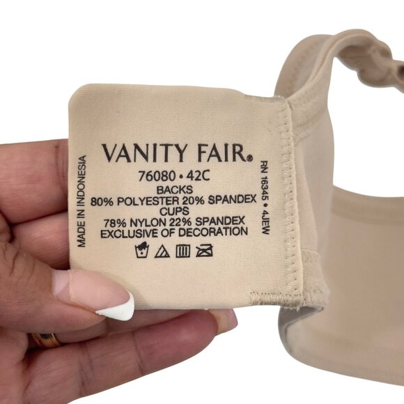Vanity Fair Beauty Back Women Minimizer Underwire Bra Size 42C Nude - Picture 12 of 13